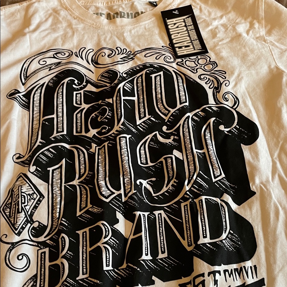 Head White and Black Graphic Tee